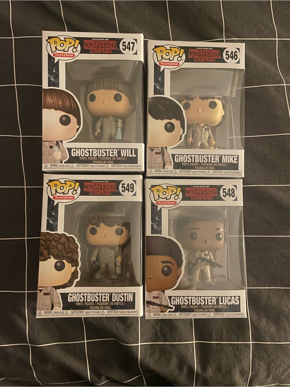 Ghostbusters Stranger Things Funko pop set of 4